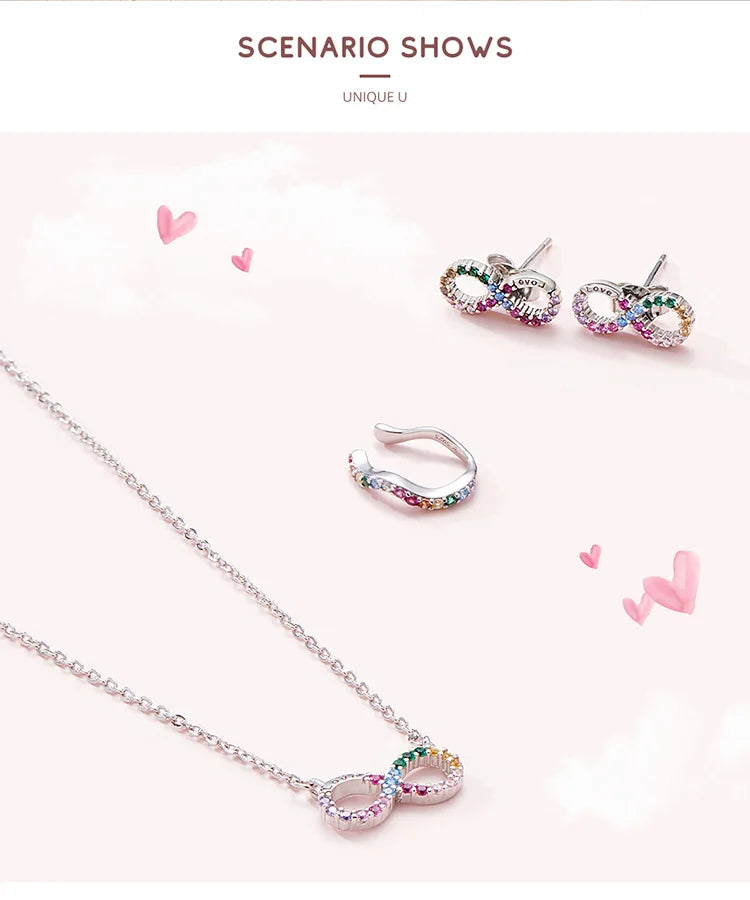 Colorful Infinite Love Jewelry Set