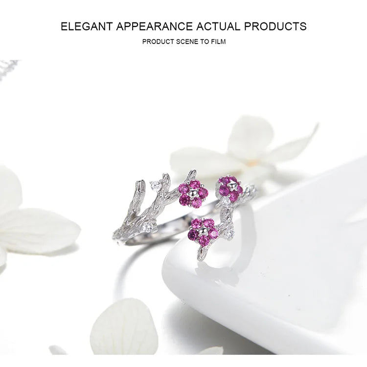 Blooming Wintersweet Plum Flower Jewelry Set