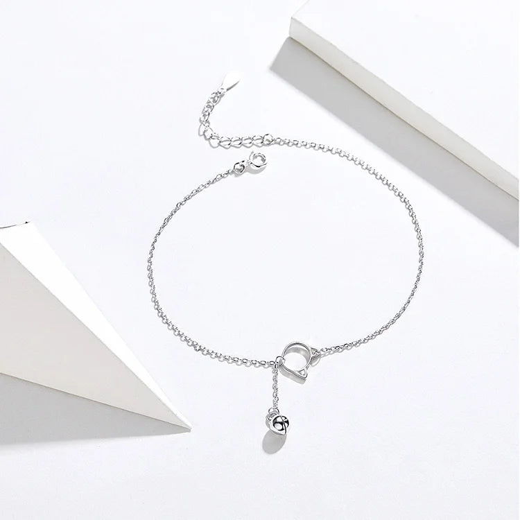 Simple Bell And Cat Anklet