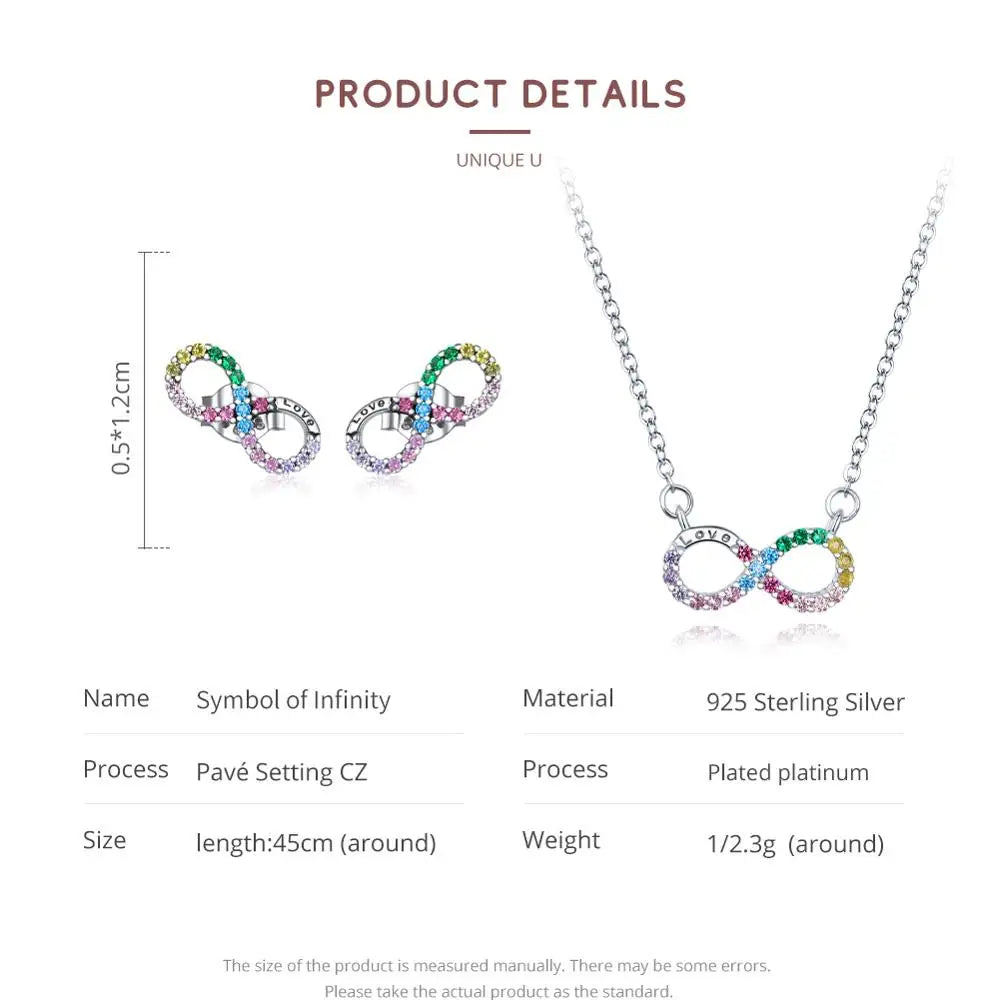 Colorful Infinite Love Jewelry Set