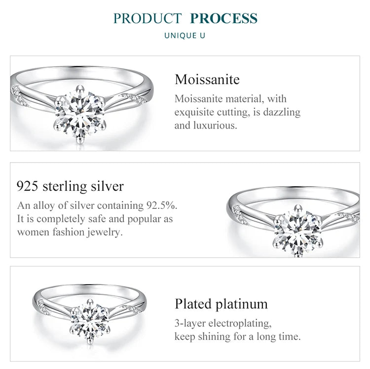 Moissanite Solitaire Ring