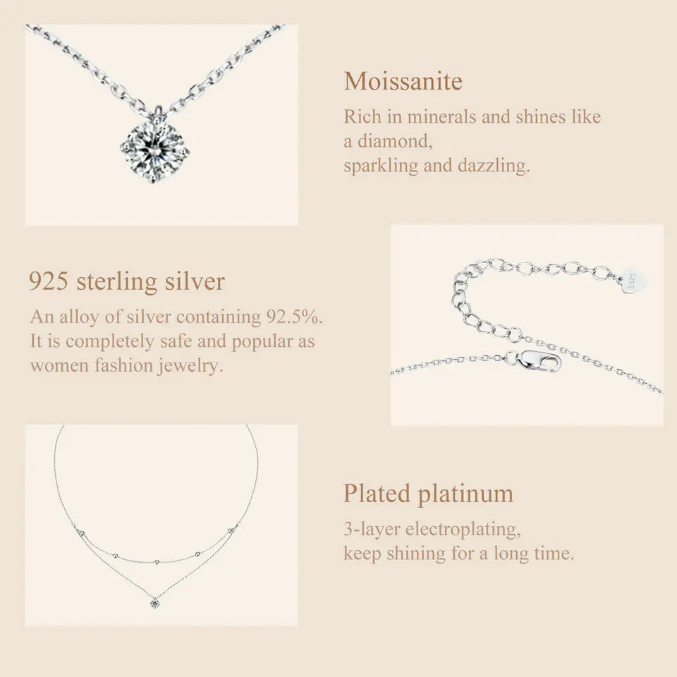 Moissanite Layered Necklace