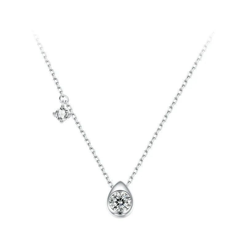 Pear Solitaire Moissanite Pendant