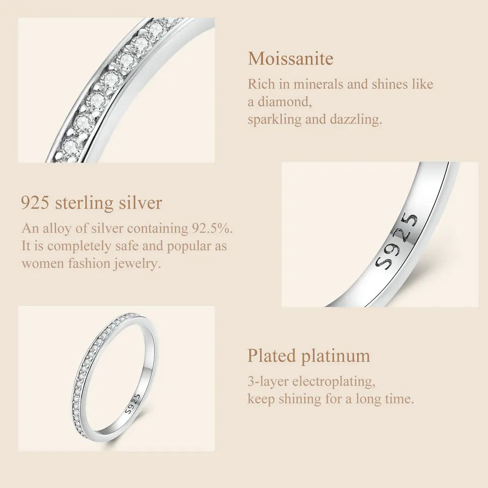 Moissanite  Eternity Ring