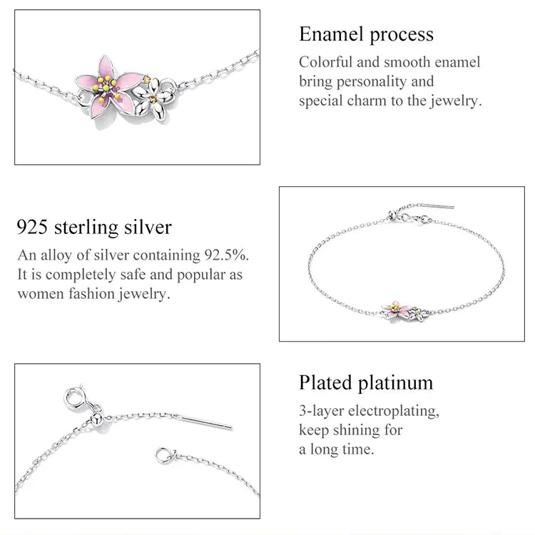 Beautiful cherry blossom bracelet