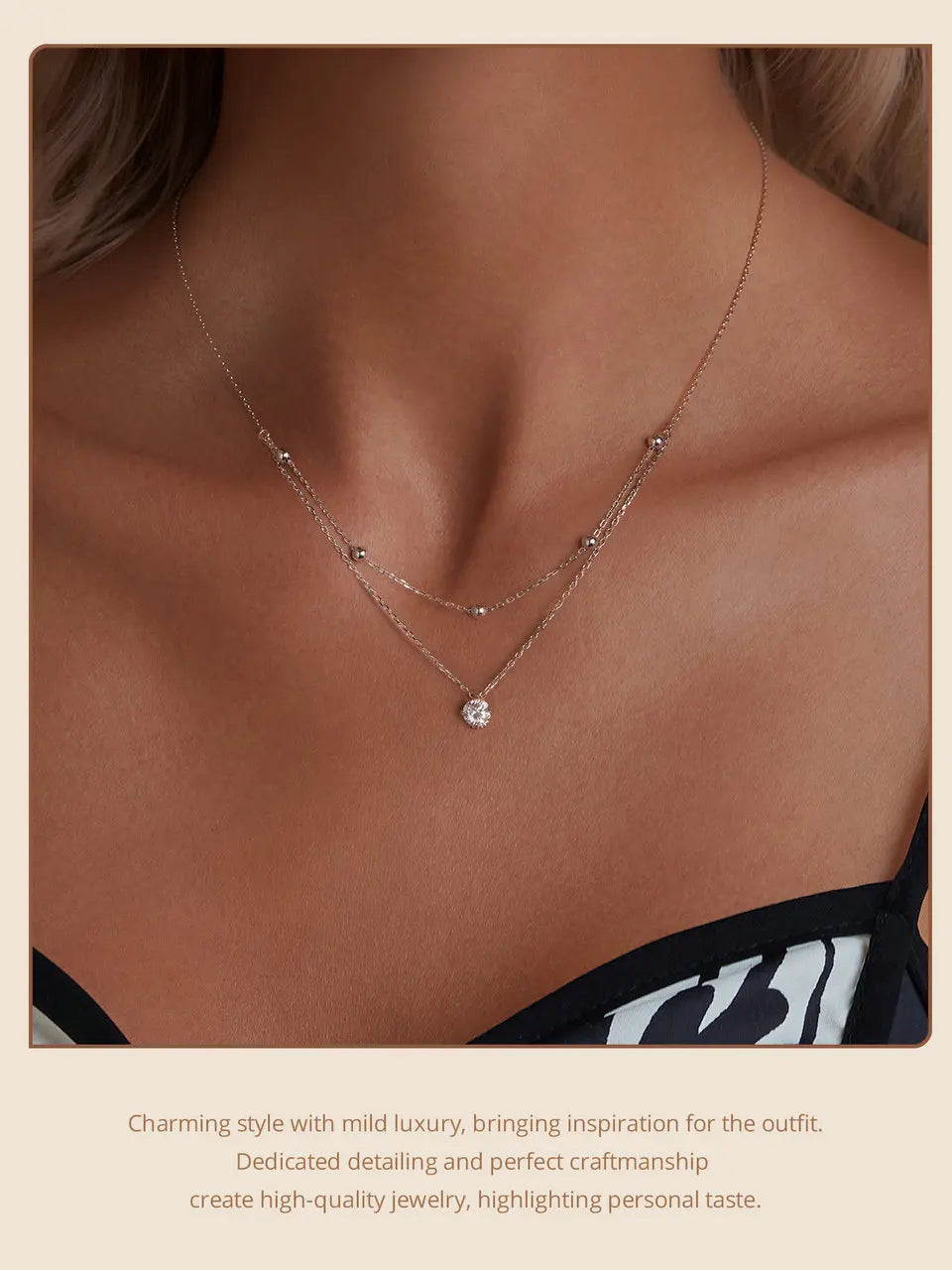 Moissanite Layered Necklace