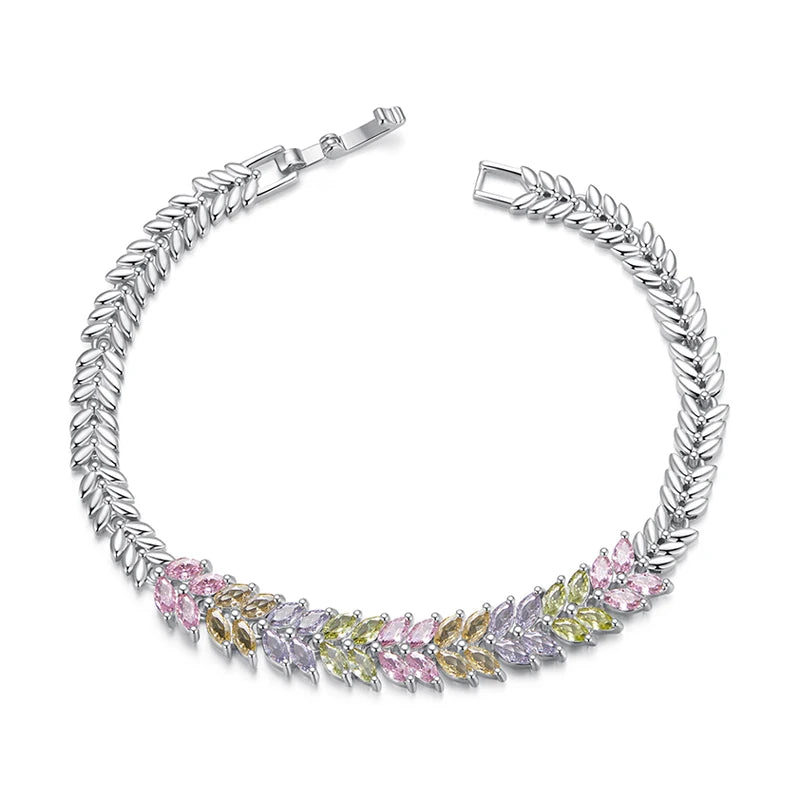 Sparkling Classic Leaf Bracelet