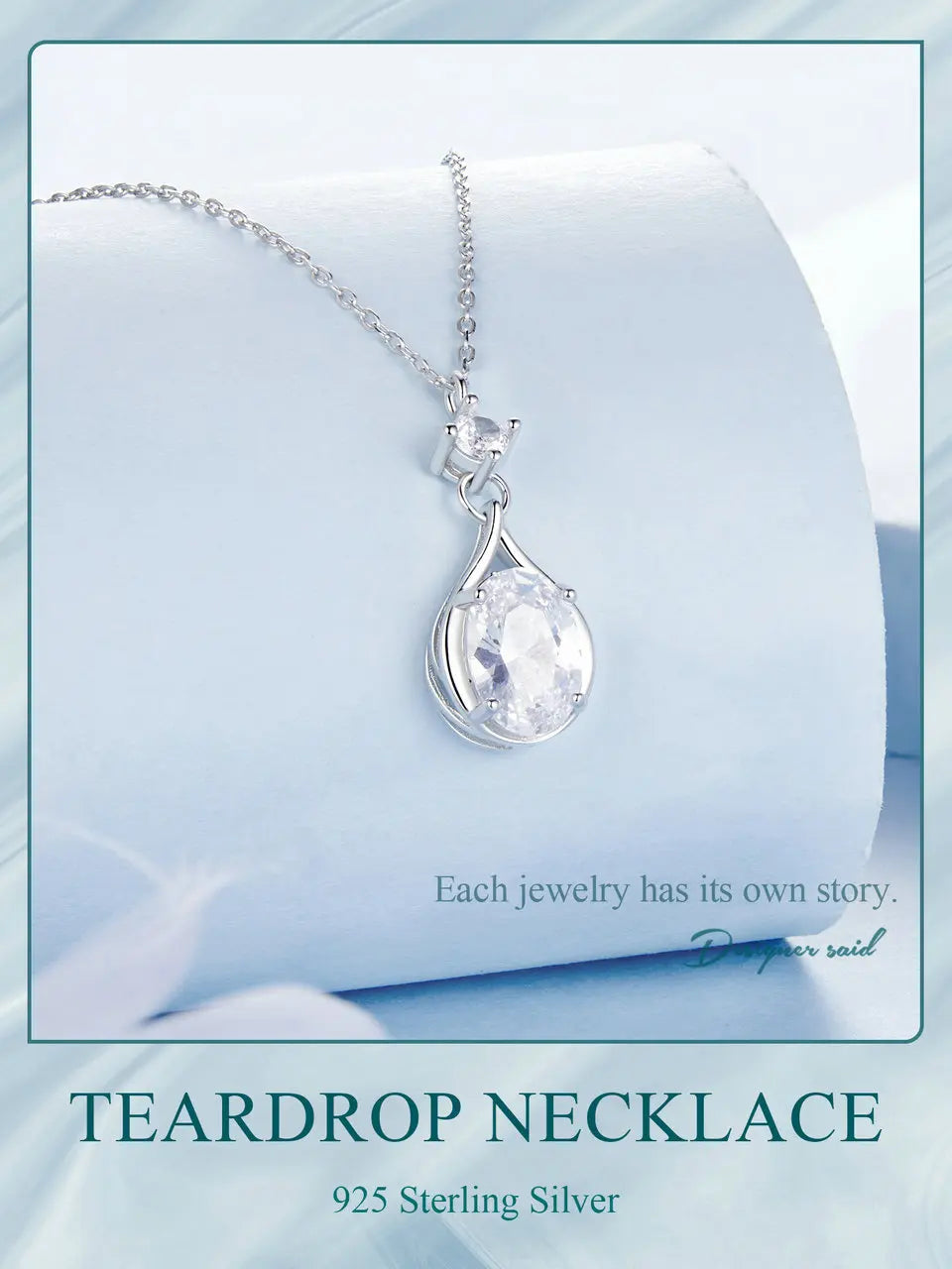 Teardrop Round Cut Dainty Jewelry Set