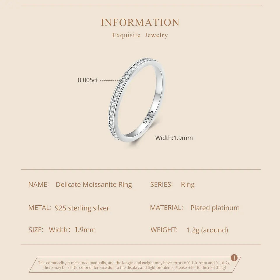 Moissanite  Eternity Ring