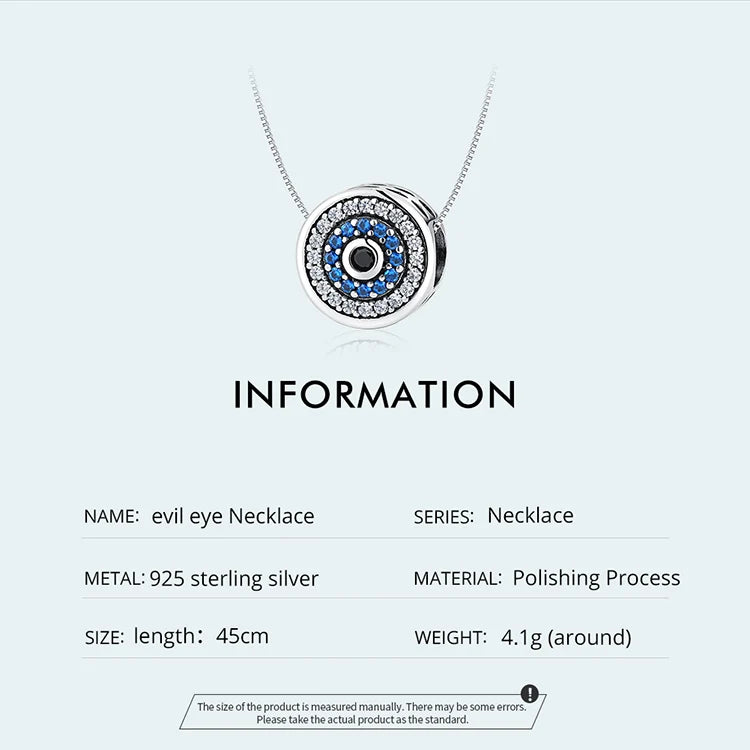 Blue Crystals Eye Necklace