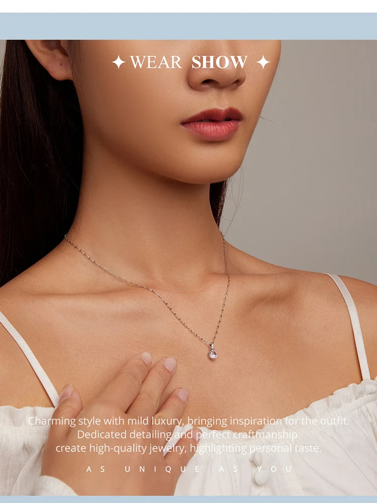 Simple Clear Zircon Necklace