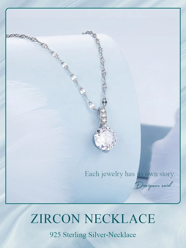 Simple Clear Zircon Necklace