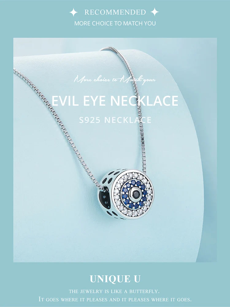 Blue Crystals Eye Necklace