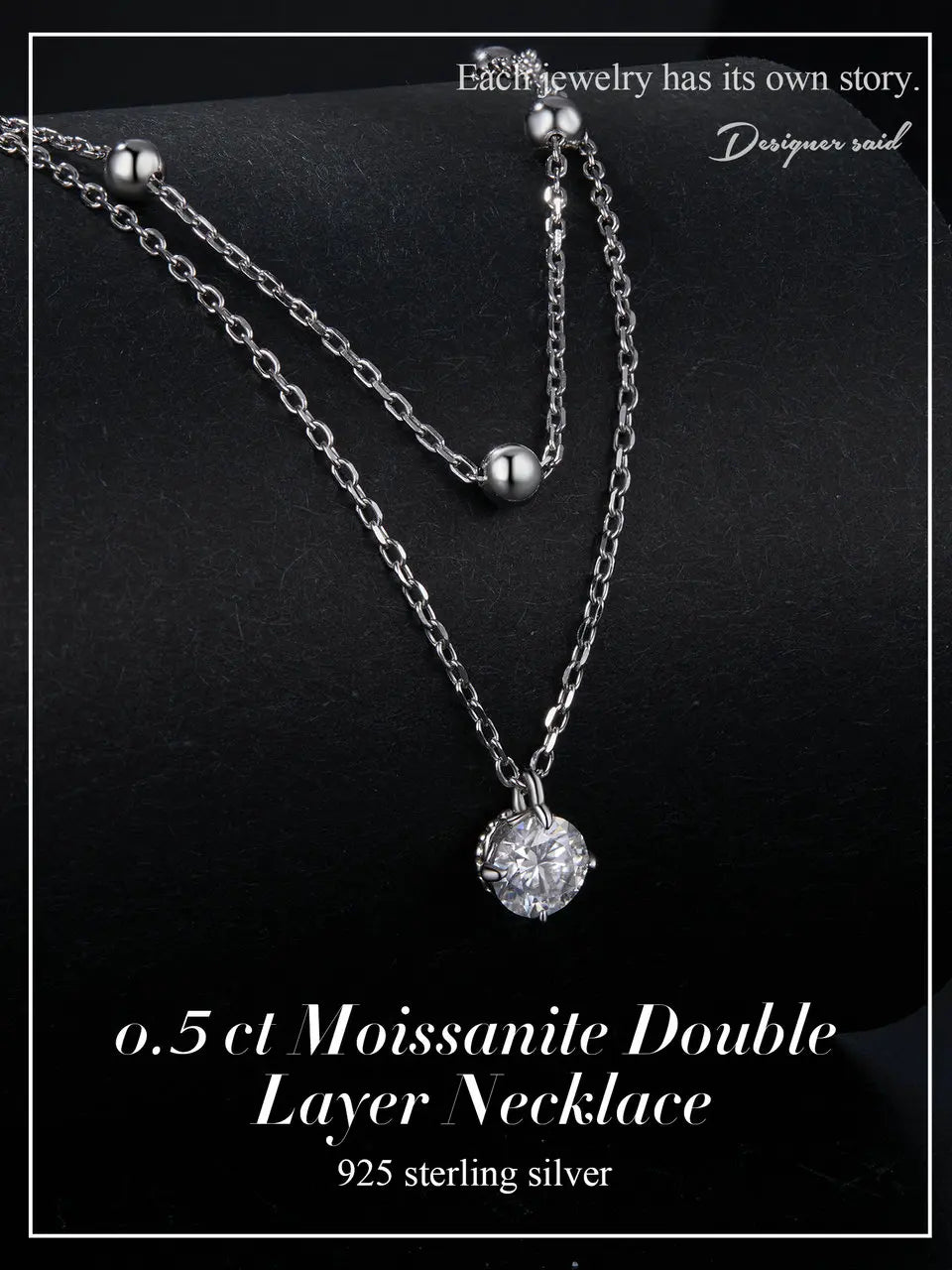 Moissanite Layered Necklace