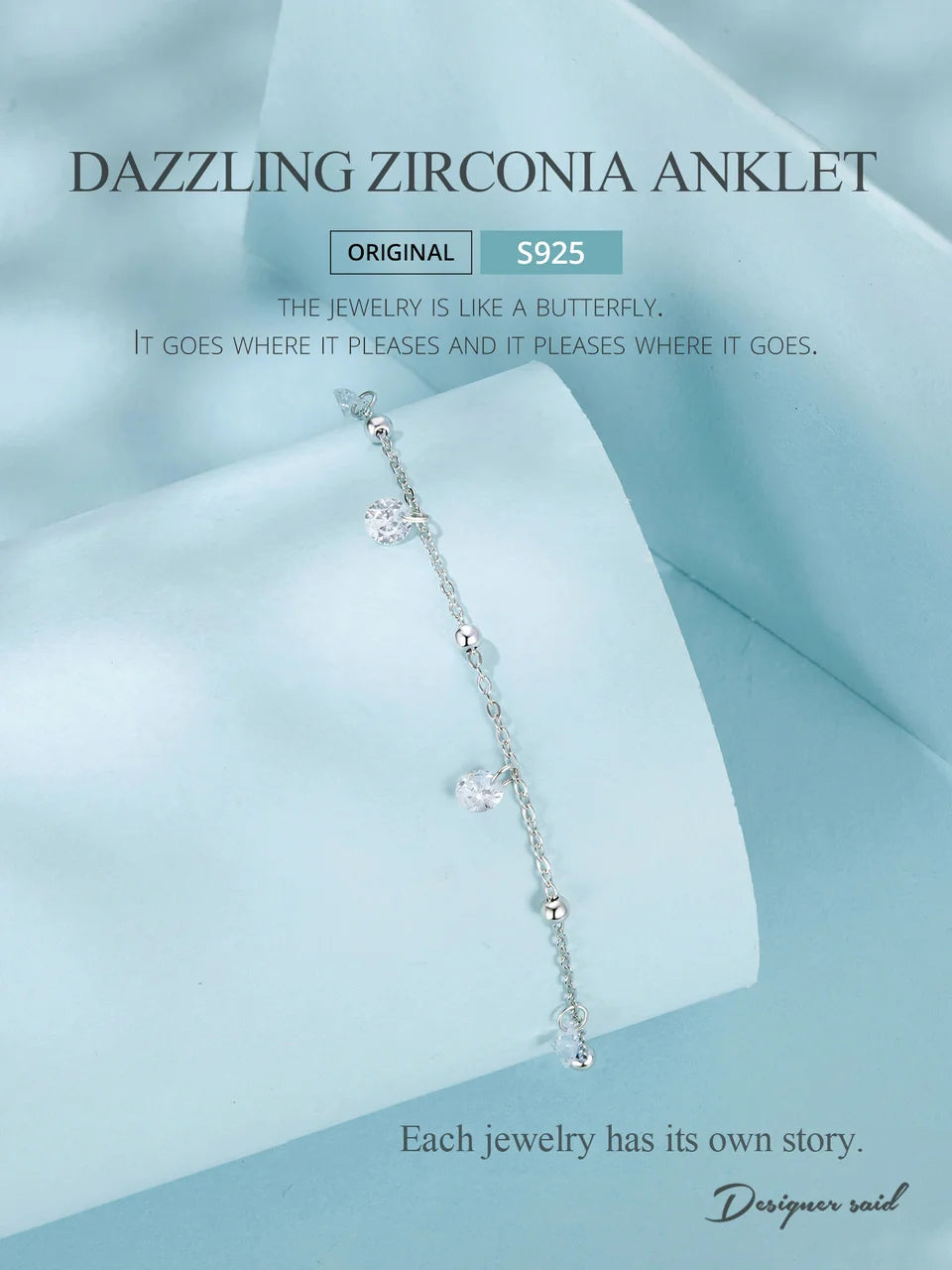 Dazzling Zirconia Anklet