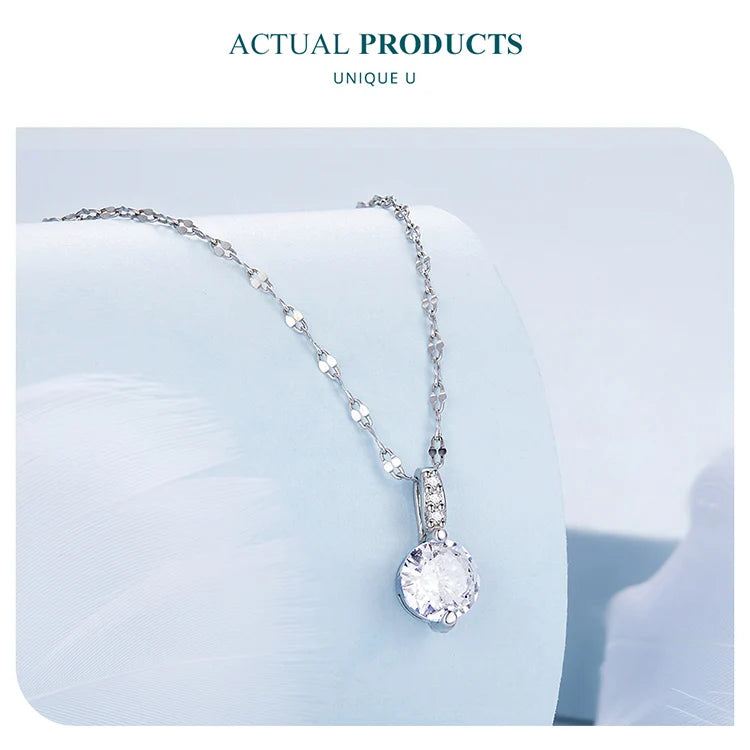 Simple Clear Zircon Necklace