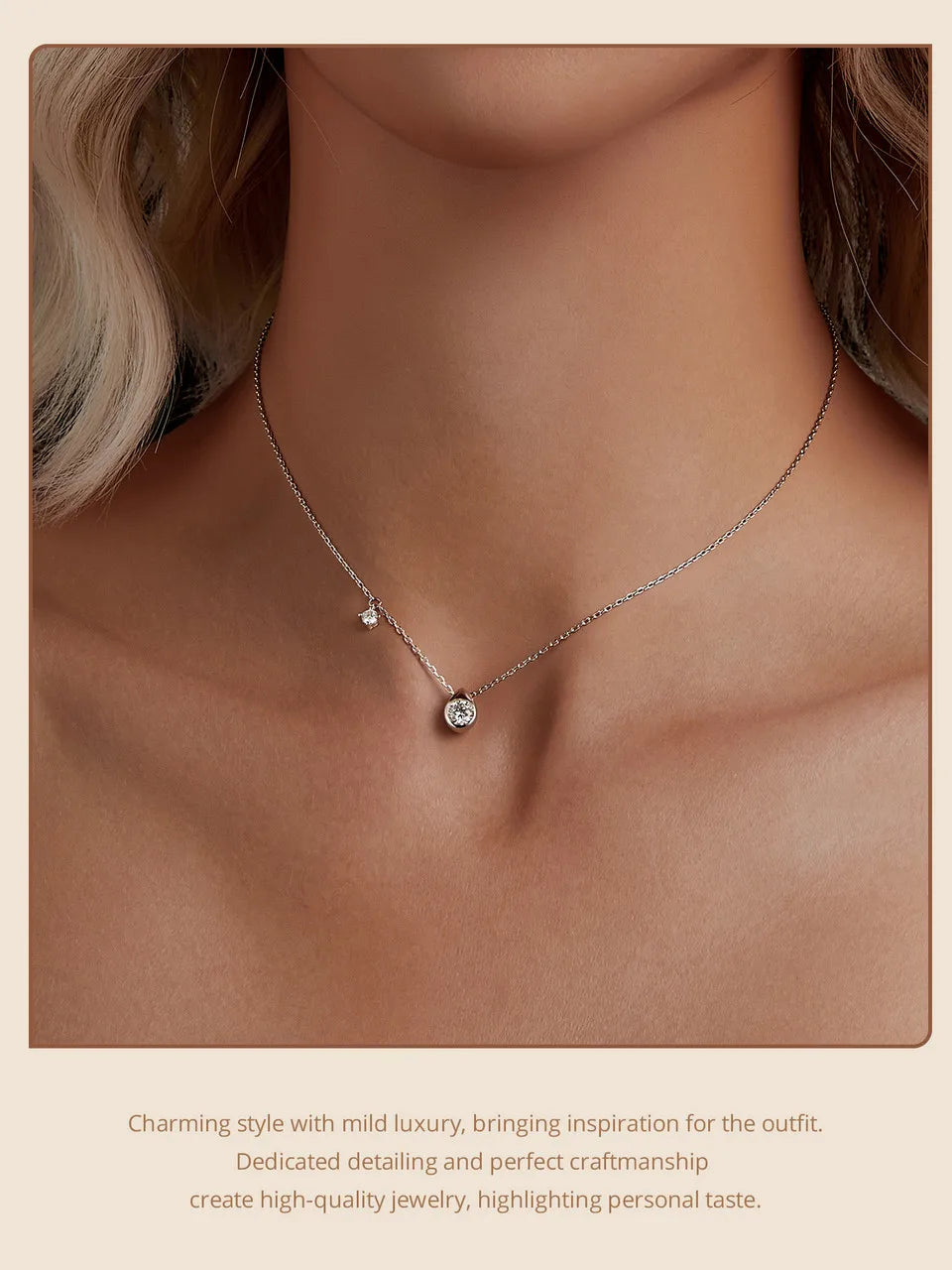 Pear Solitaire Moissanite Pendant