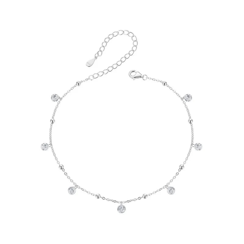 Dazzling Zirconia Anklet