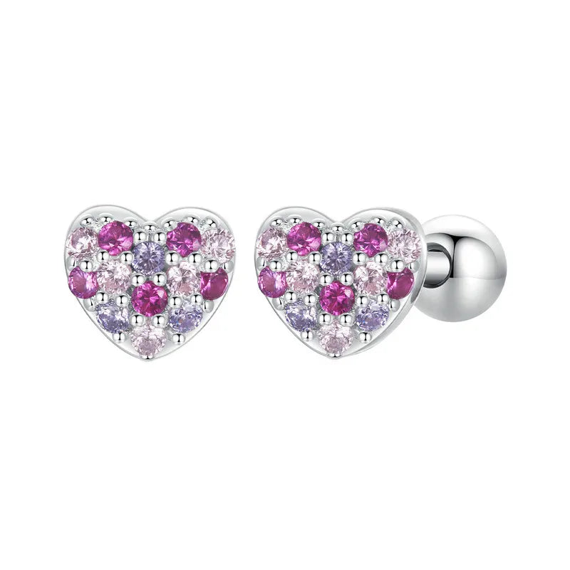 Cute Pink Heart Earring