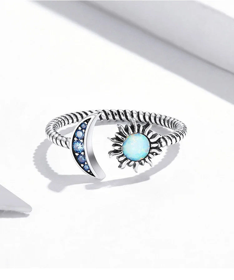 Sun & Moon open ring