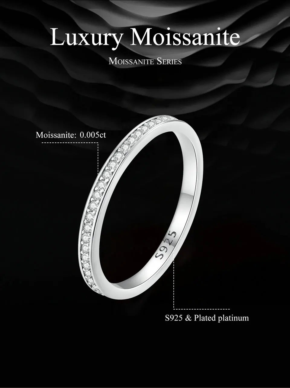 Moissanite  Eternity Ring