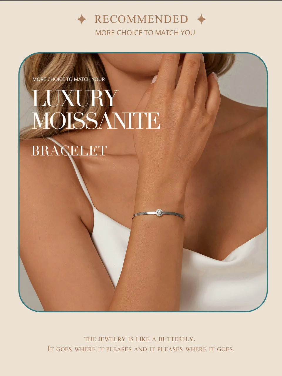 Moissanite Halo Bracelet