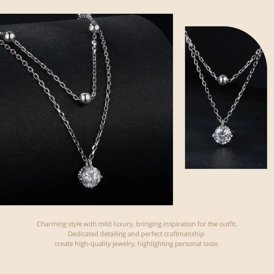 Moissanite Layered Necklace