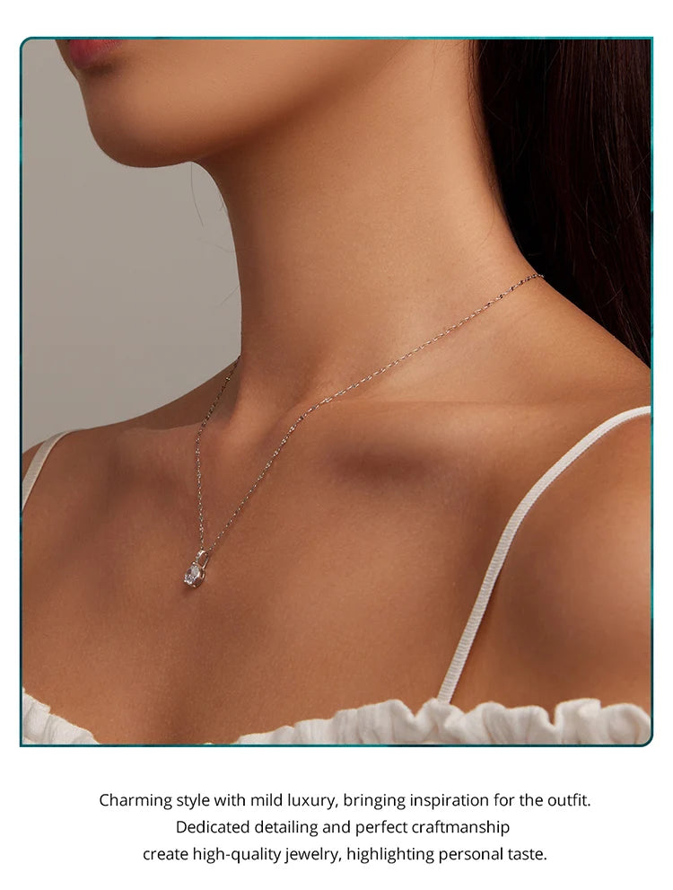 Simple Clear Zircon Necklace