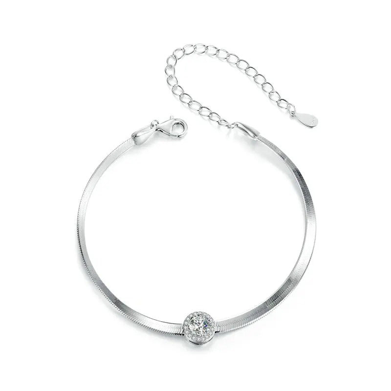 Moissanite Halo Bracelet