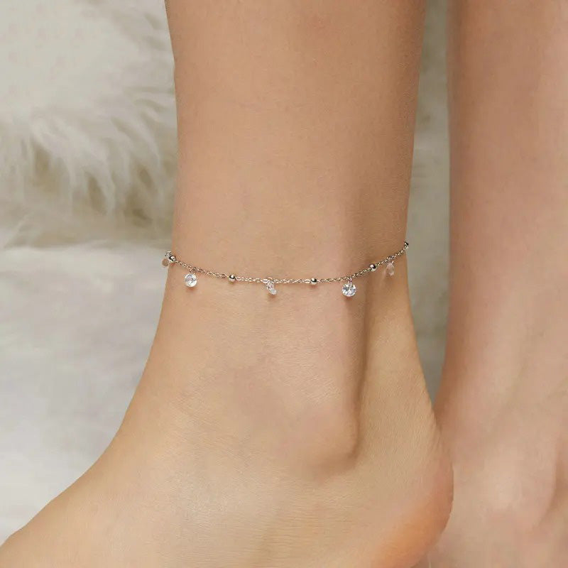 Dazzling Zirconia Anklet