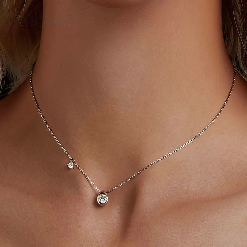 Pear Solitaire Moissanite Pendant