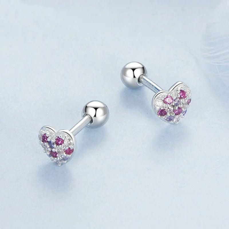 Cute Pink Heart Earring