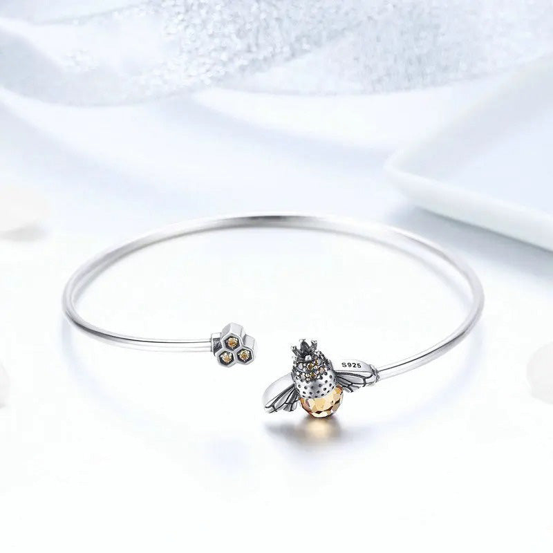 Crystal Yellow Bee Bangle