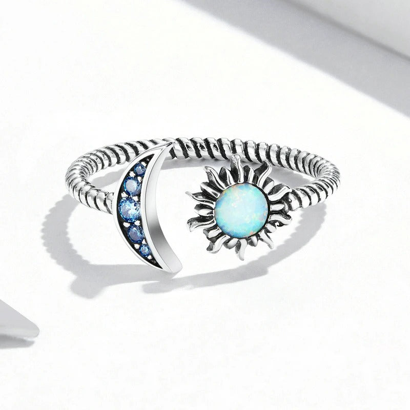 Sun & Moon open ring