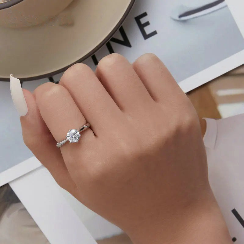 Moissanite Solitaire Ring