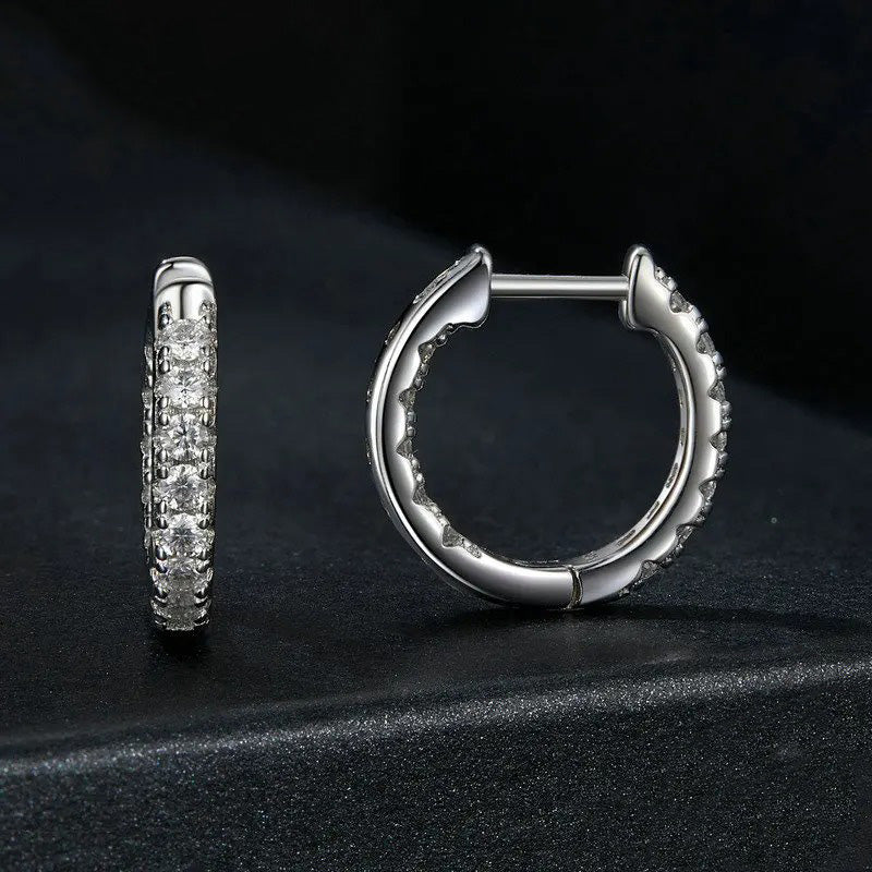 Moissanite Hoop Earring