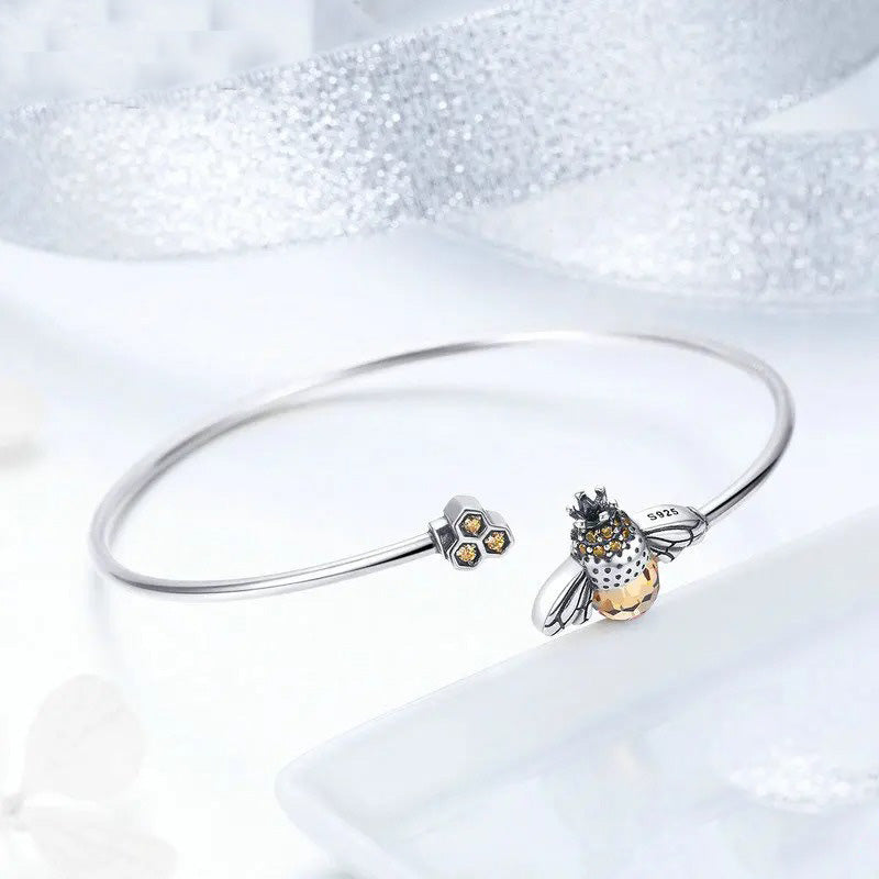 Crystal Yellow Bee Bangle