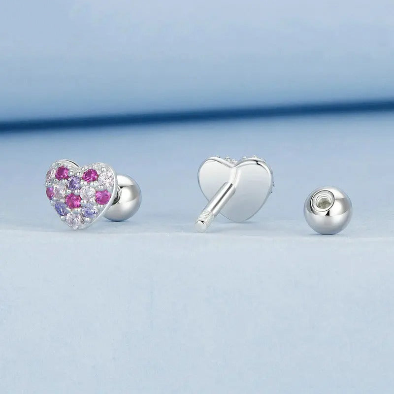 Cute Pink Heart Earring