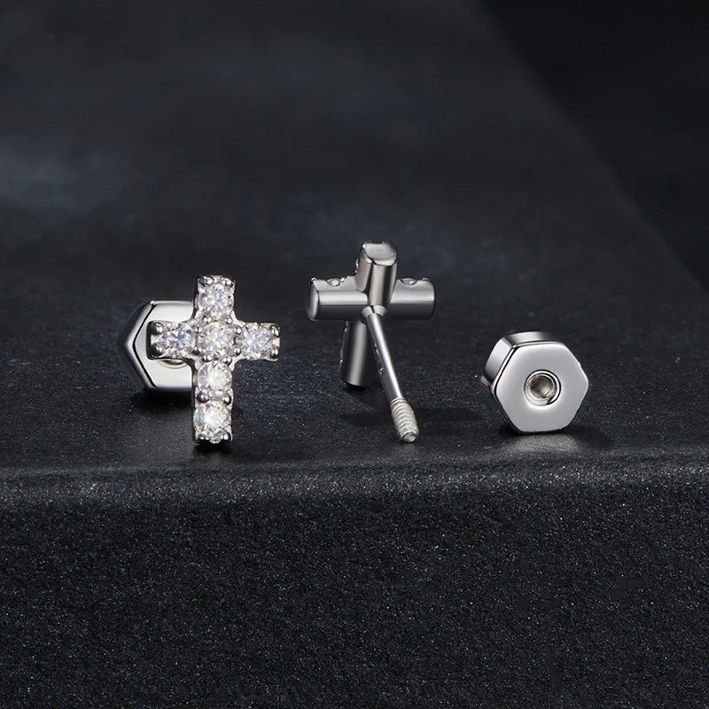 Moissanite Cross Set