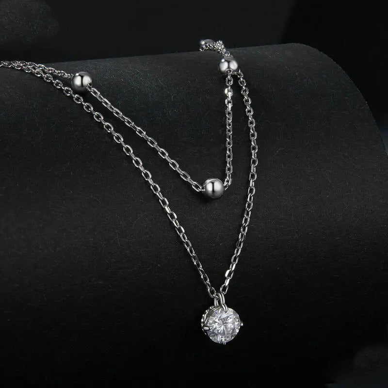 Moissanite Layered Necklace