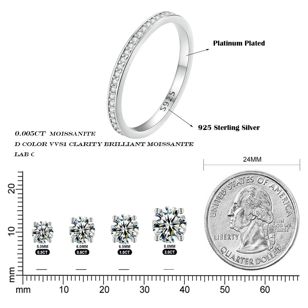 Moissanite  Eternity Ring