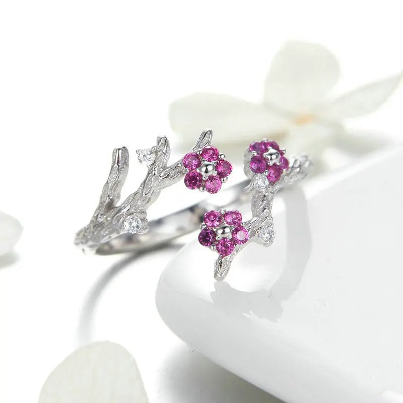 Blooming Wintersweet Plum Flower Jewelry Set