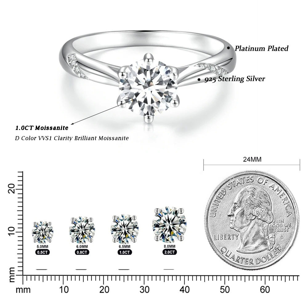 Moissanite Solitaire Ring