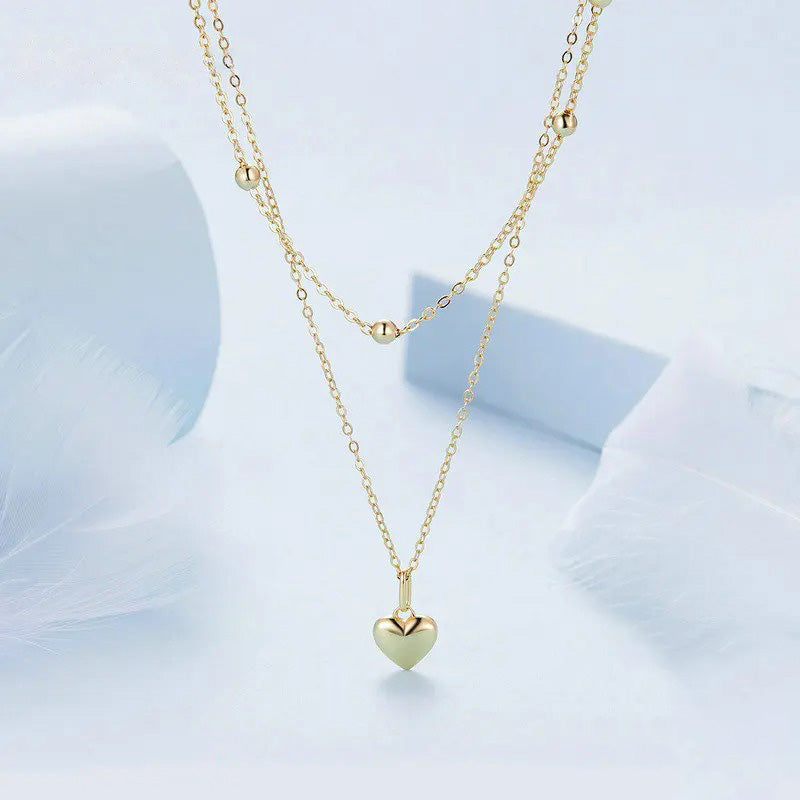 Love Heart Double Layer Pendant