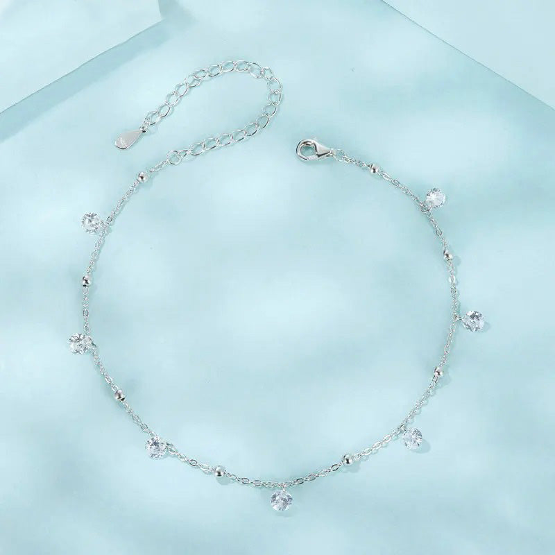 Dazzling Zirconia Anklet