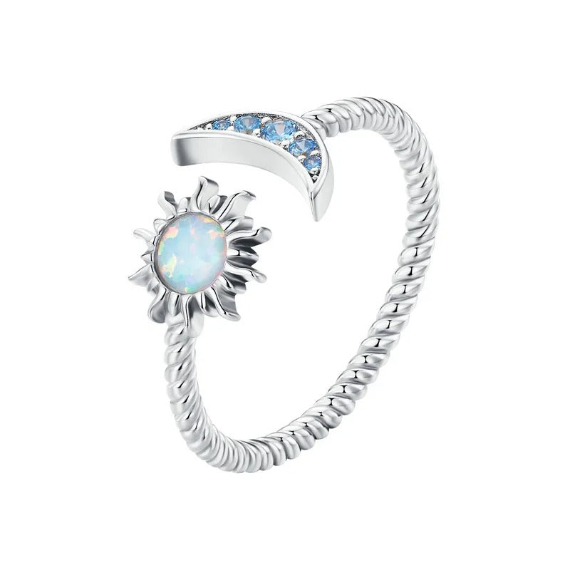 Sun & Moon open ring